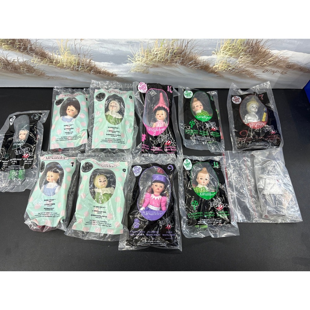 McDonalds Madame Alexander Wizard of Oz Happy Meal Toy Lot of 10 Sealed Dolls